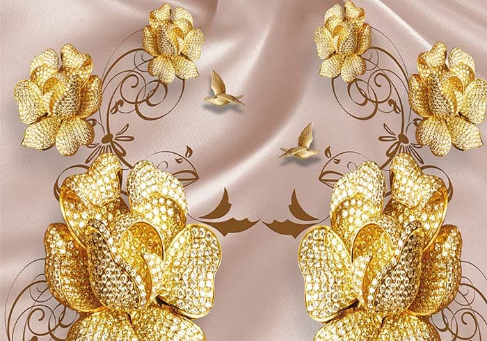 Golden Worls pattern detail