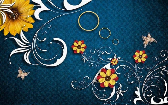 Abstract Floral pattern detail