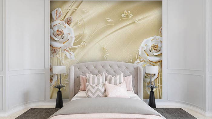 Golden Sheets shown in a room