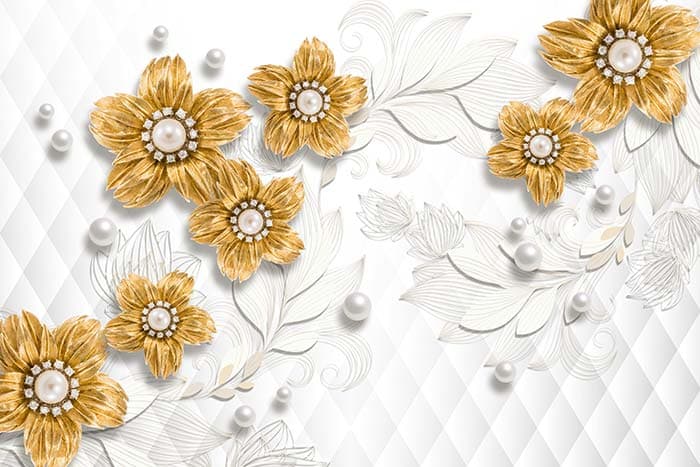 Golden Petals pattern detail