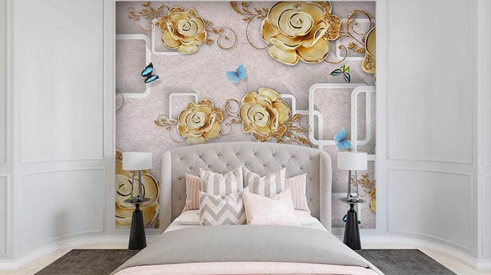 Golden Petals shown in a room