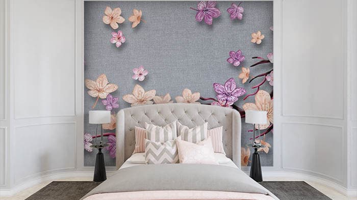 Flowers on a Branch shown in a room