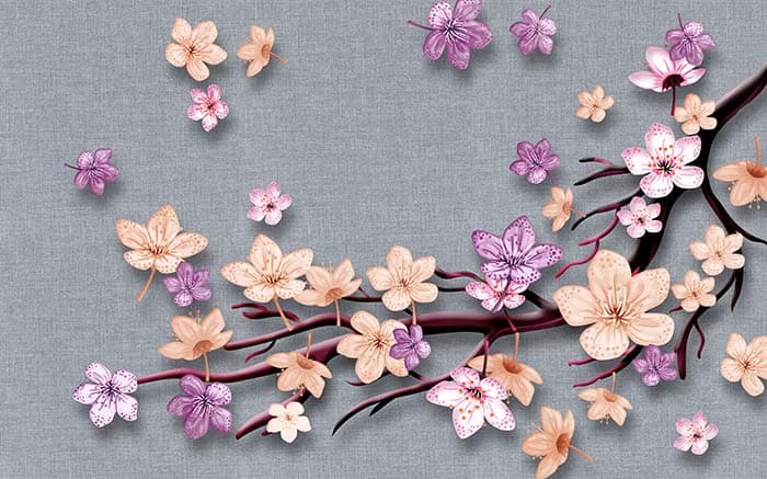 Flowers on a Branch pattern detail