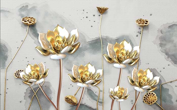 Golden Petals pattern detail