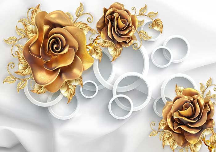 Rings behind FLowers pattern detail