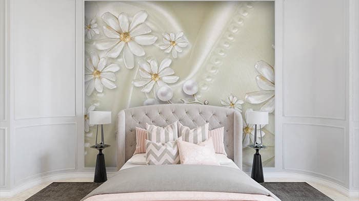 Pearls on Petals shown in a room