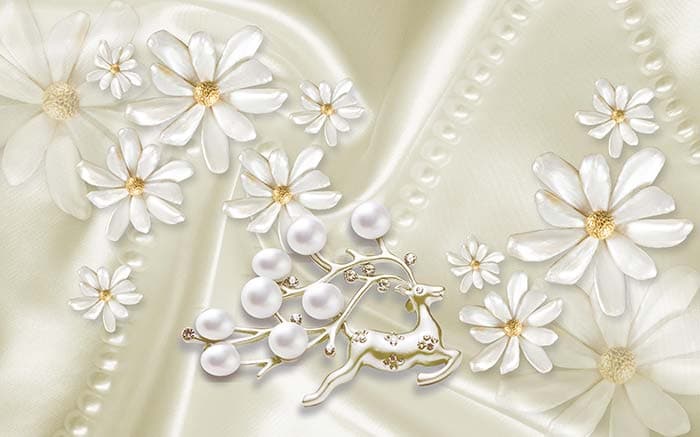 Pearls on Petals pattern detail
