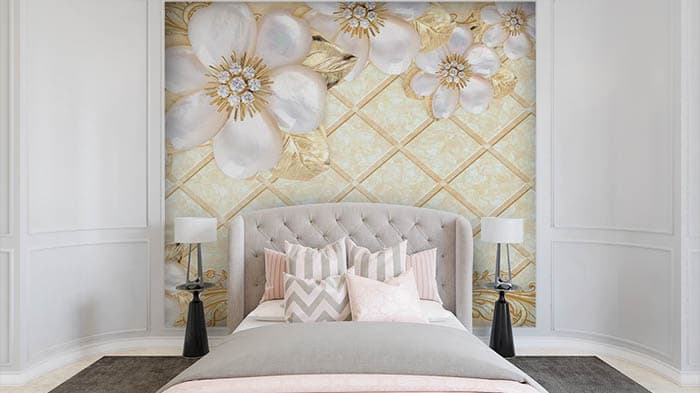 Pearls on Petals shown in a room