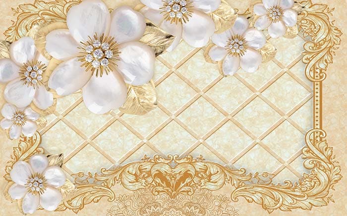 Pearls on Petals pattern detail