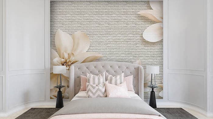 Creme Floral shown in a room