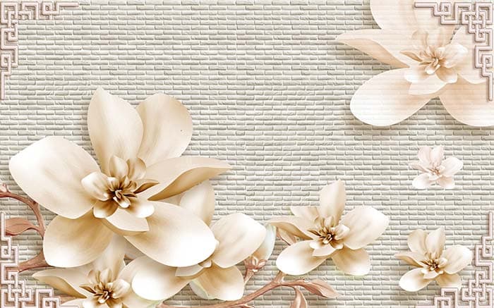 Creme Floral pattern detail