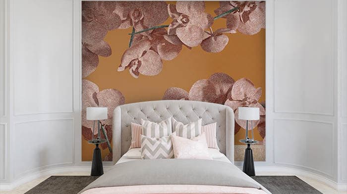 Abstract Floral shown in a room