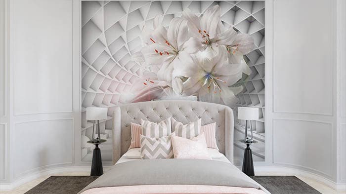 White Halway shown in a room