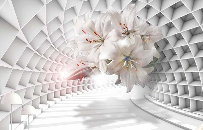 White Halway pattern detail