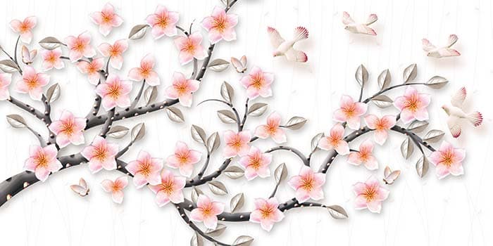 Flowers on a Branch pattern detail