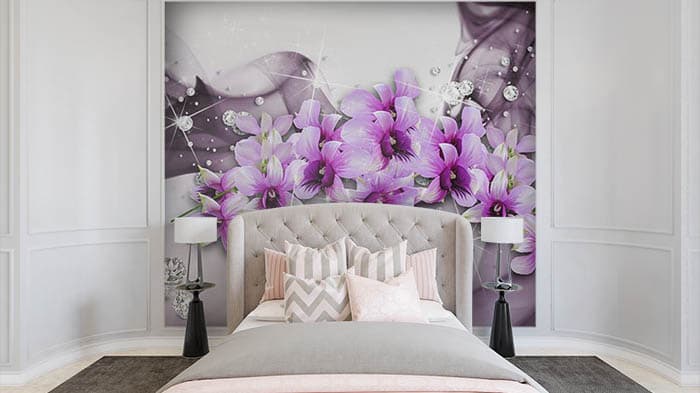 Violet Floral shown in a room