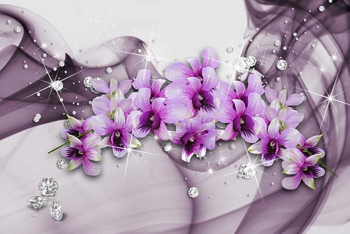 Violet Floral pattern detail
