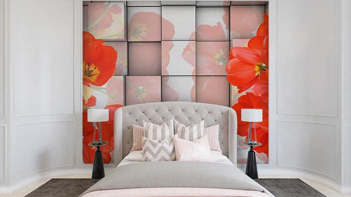 Cubes of Flora shown in a room