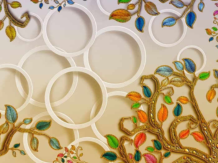 Jewels behind Rings pattern detail