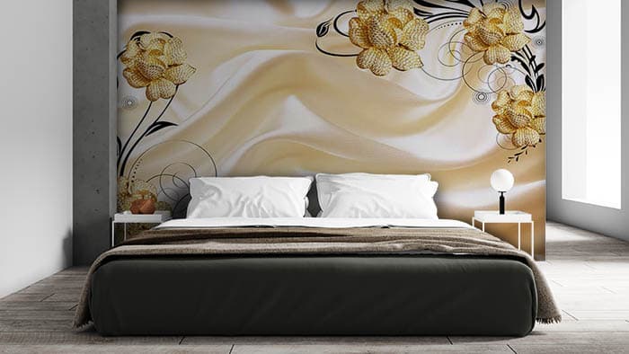 Flowers on Sheets shown in a room