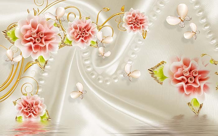 Flowers on Sheets pattern detail