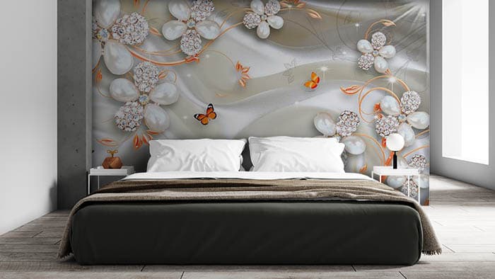 Pearly Sheets shown in a room