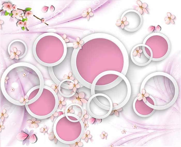 Rings On Flowers pattern detail