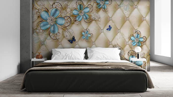 Florets on Cushions shown in a room