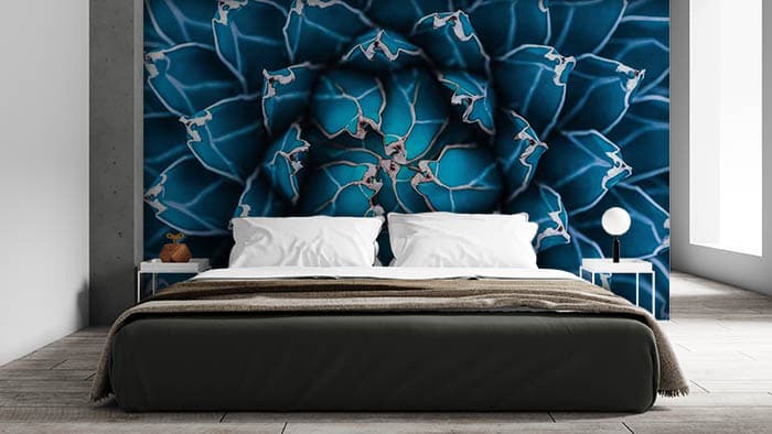 Blue Abstract Design shown in a room