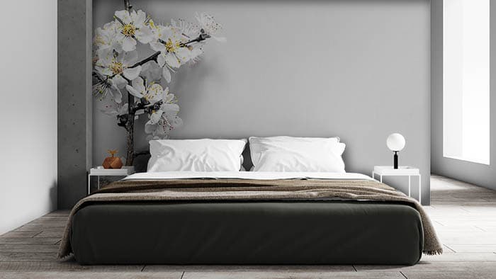 Flowers on Walls shown in a room