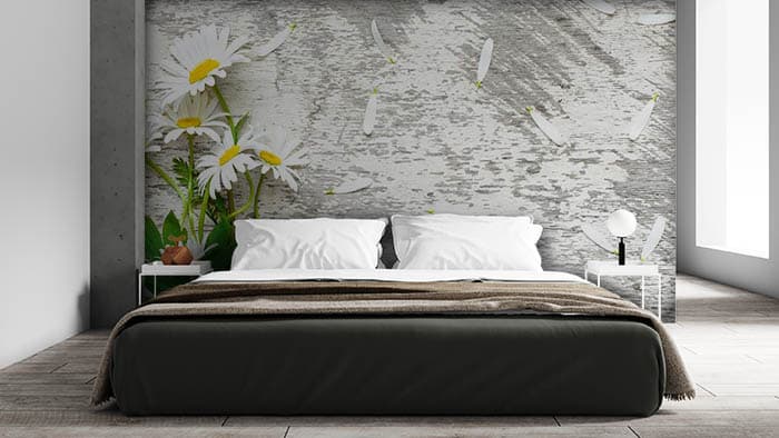 Flowers on Walls shown in a room