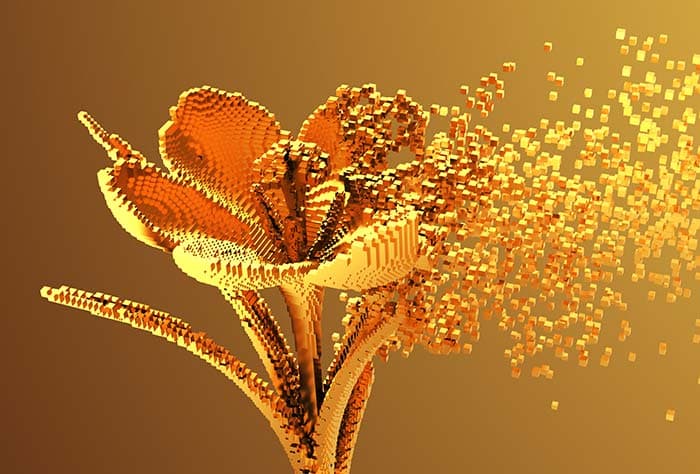 Dissipating Gold pattern detail