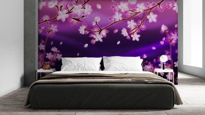 Abstract Floral shown in a room