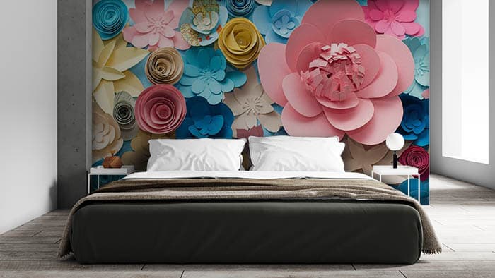 Paper Florets shown in a room