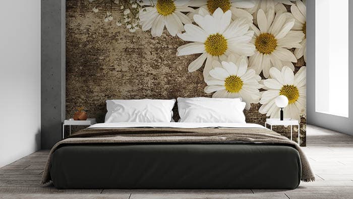 White Floral shown in a room