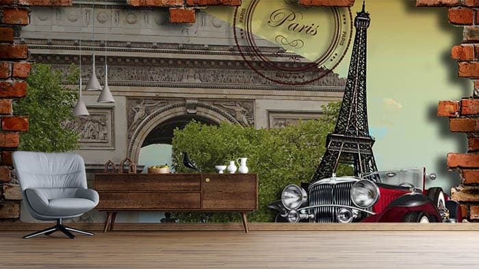 Paris By the Wall shown in a room