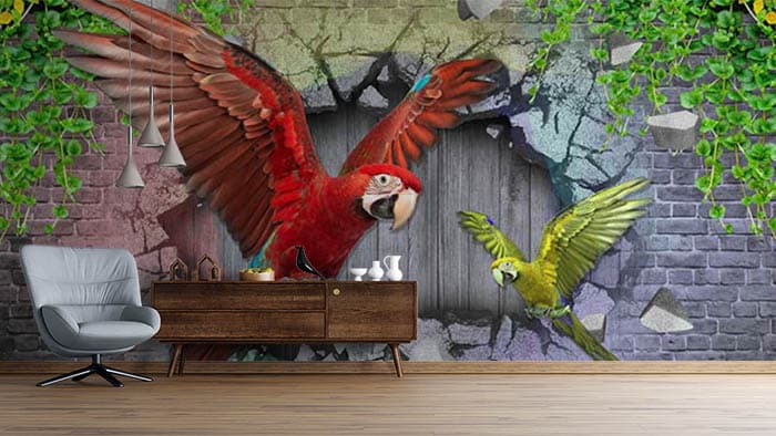Parrot by the Tarrot shown in a room