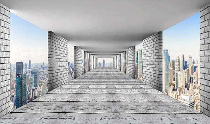 3D Effect Sky Wallpaper Mural pattern detail