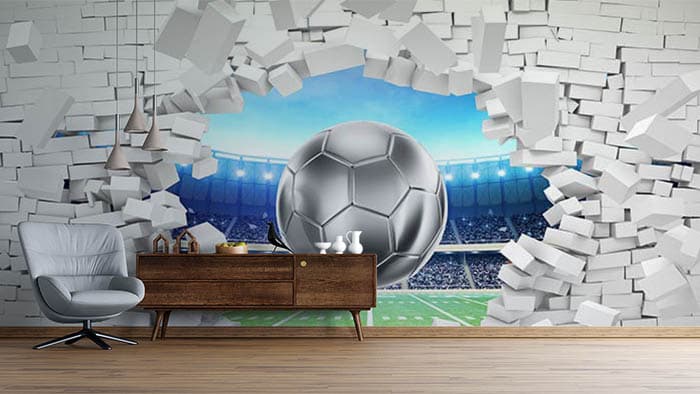 Goal! shown in a room