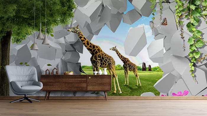 Giraffe in The Room shown in a room