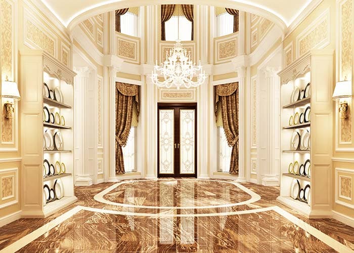 Royal Chandelier Interior Wall Decor Wallpaper pattern detail