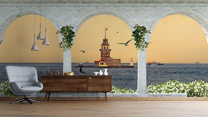 Lighthouse Walls shown in a room