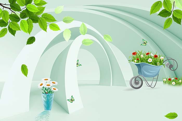 Creative Garden-Inspired Abstract Wallpaper pattern detail