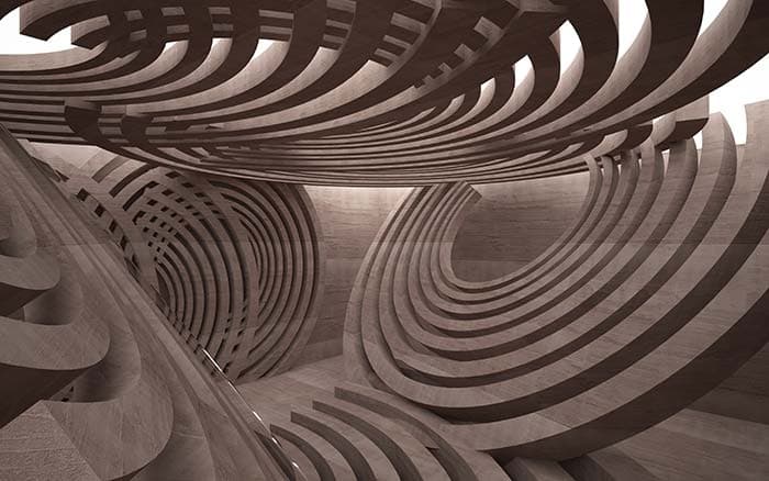 Spiralling Up pattern detail