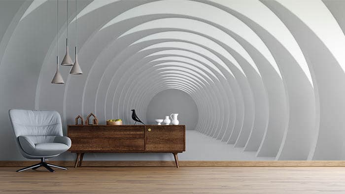 Circular Path 3d shown in a room