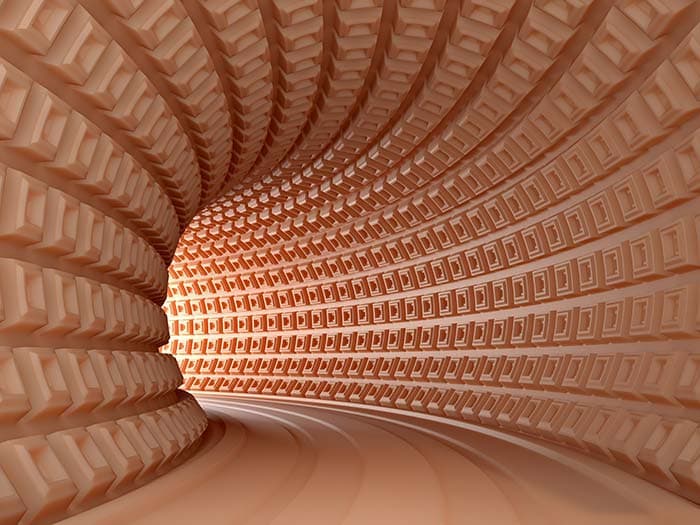 3D Abstract Tunnel Perspective Style Design wallpaper pattern detail