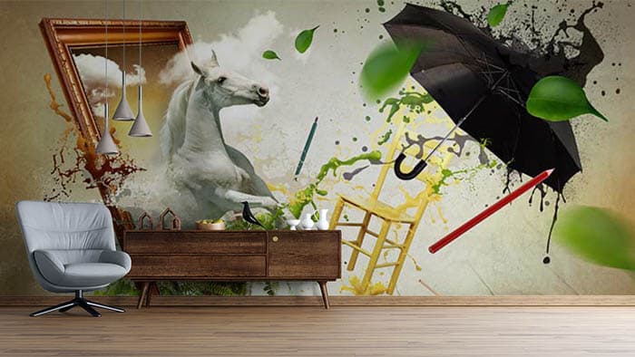 Stallion And Shade shown in a room