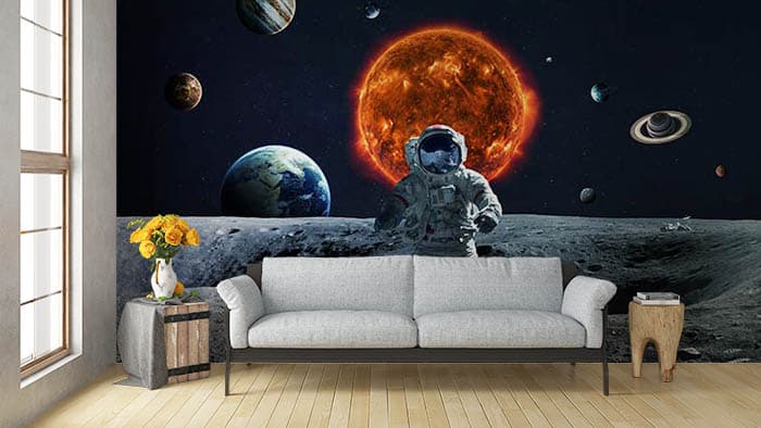 Exploration in space shown in a room