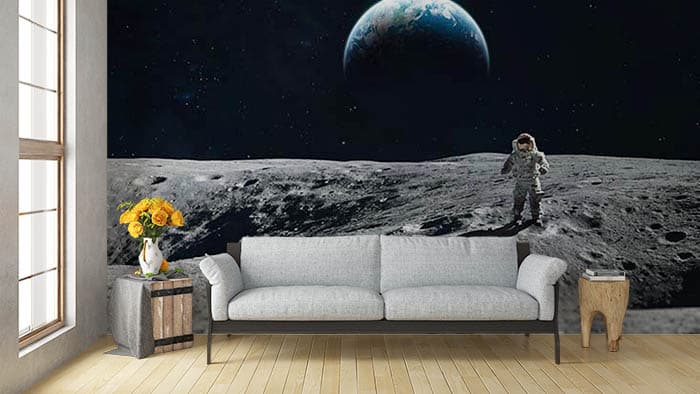 Astronut in Space shown in a room