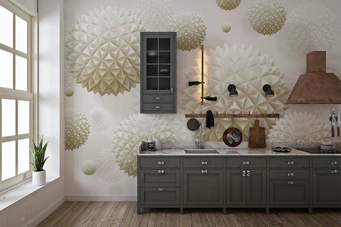 Pearly Globules shown in a room